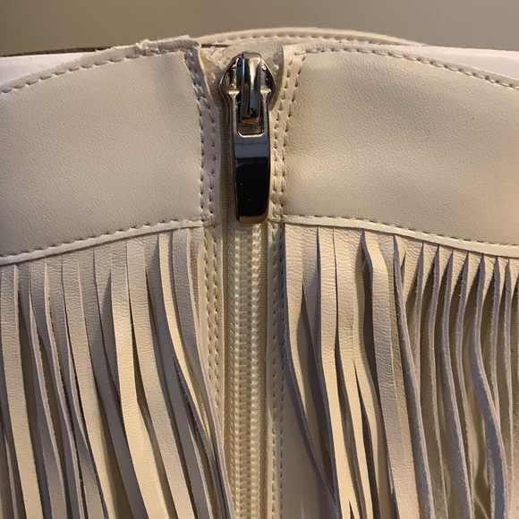 Nine West Ivory Fringe Booties - Picture 5 of 6
